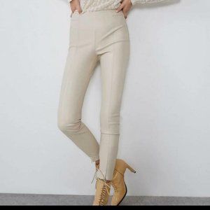 Zara. Faux Leather Leggings
